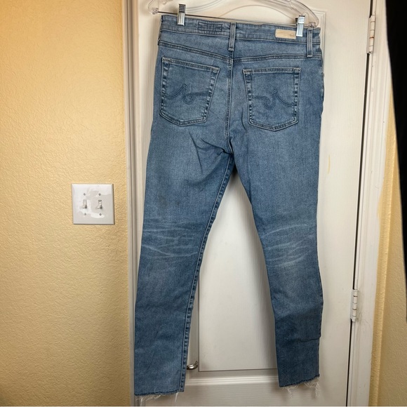 Adriano Goldschmied The Farrah Skinny Ankle Light Wash Raw Hem Jeans Size 32 - Picture 2 of 10